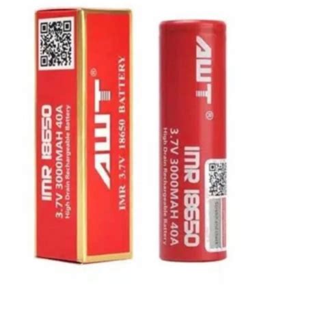 Jual AWT IMR 18650 3000mah 40A High Drain Rechargeable Battery