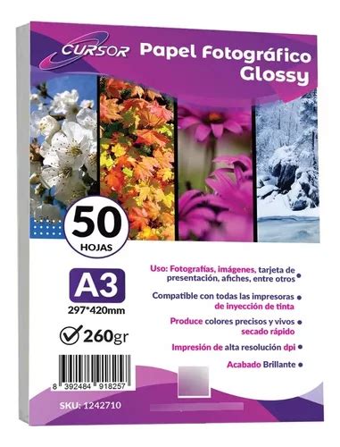 Papel Fotografico Glossy Brillante A De Gr Hojas