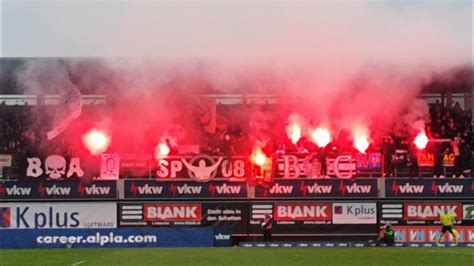 Sc Austria Lustenau Scr Altach Choreo Pyro Youtube