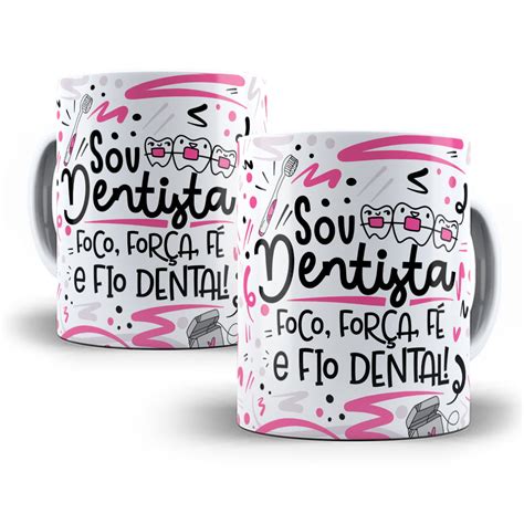 Arte Caneca Dentista Flork Frase Profissão Em Png DMK Studio