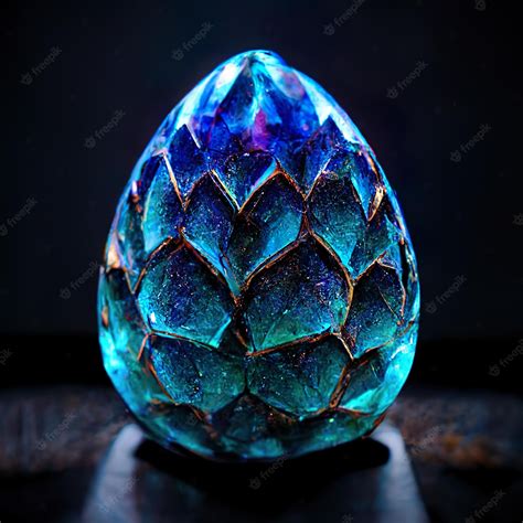 Premium Photo | Crystalline dragon egg vibrant glamour diamond