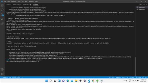 Task React Native Safe Area Context Compiledebugjavawithjavac Failed