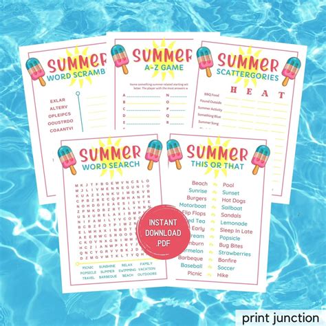 Summer Party Games, Summer Games, Summer Fun Games, Pool Party Games ...