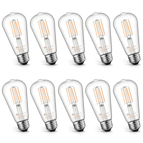 Mastery Mart Dimmable Vintage Led Edison Bulbs St W Equivalent