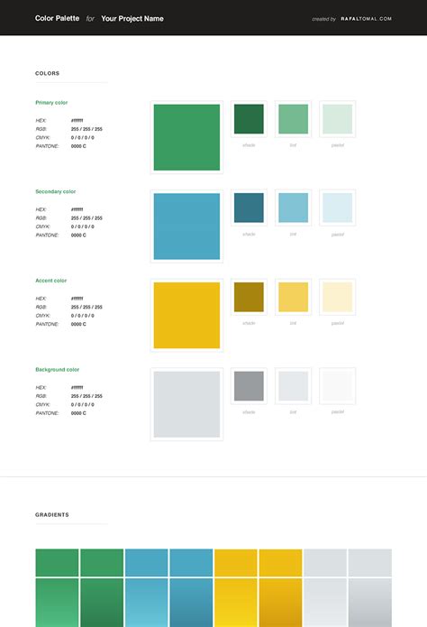 Free Web Style Guide PSD Template - Rafal Tomal