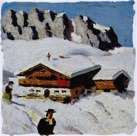 Berghof Mit Wildem Kaiser Im Winter Von Alfons Walde Auf Artnet