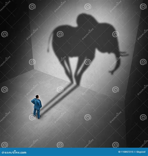 Elephant in the Room Idiom stock illustration. Illustration of idiom ...