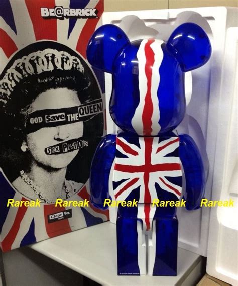 Medicom Bearbrick 2016 Sex Pistols God Save The Queen Clear 1000 Be