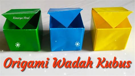 Origami Wadah Kubus Youtube