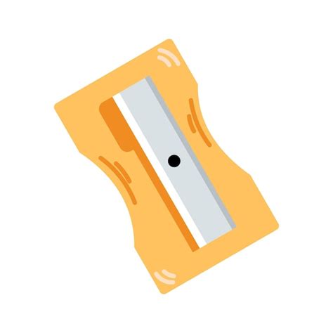 Sacapuntas De Lápiz Amarillo De Vector Papelería Linda Sacapuntas De