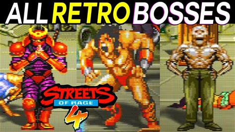 ALL RETRO 16 Bit SECRET BOSSES In Streets Of Rage 4 DLC Mr X