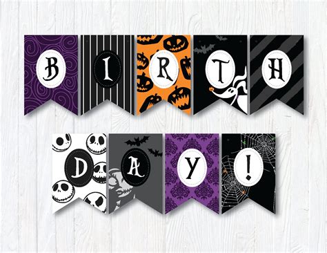 Nightmare Halloween Town Theme Printable Happy Etsy