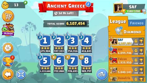 Angry Birds Friends Ancient Greece Tournament All Levels 3 Stars