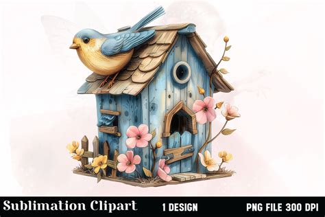 Watercolor Birdhouse Clipart Graphic By Vertex Creative Fabrica