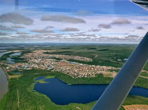 Inuvik Northwest Territories from the air.