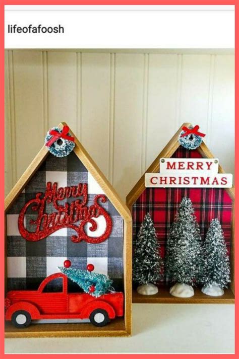 Ways To Use Dollar Tree Wooden Houses Dollar Store Christmas