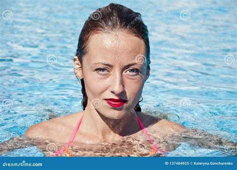 Summer Vacation And Travel To Maldives Woman In Swimming Pool Miami