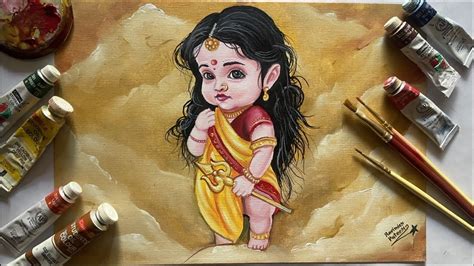 Cute Mata Rani Painting Step By Step Easy And Complete Painting Of