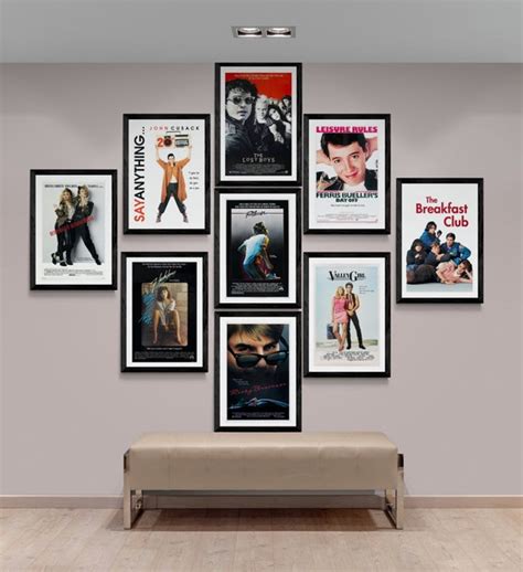 80s Movie Posters Framed 1980s Movies Gallery Wall Set Etsy