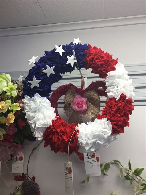 Red White And Blue Wreath By Silk Florals 2017 Silk Florals Silk