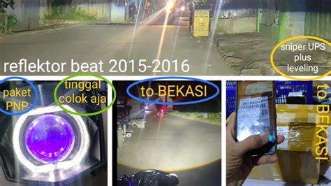 Reflektor Beat Fi Proji Biled Plus Leveling Sinar Otomotif