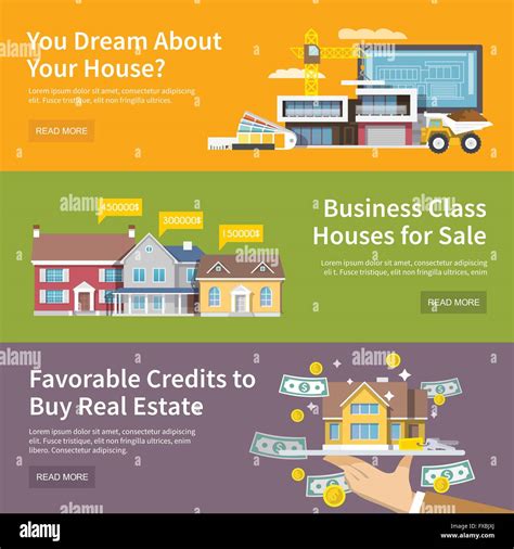 House Banner Set Stock Vector Image And Art Alamy