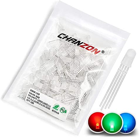 Amazon Chanzon Pcs Mm Rgb Multicolor Diffused Led Diode