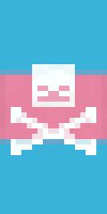 Trans Pirate Flag Minecraft Banner