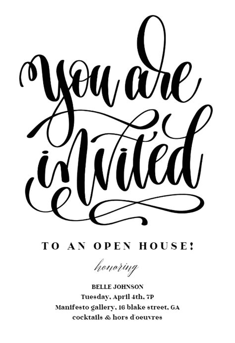 You Are Invited - Open House Invitation Template (Free) | Greetings Island