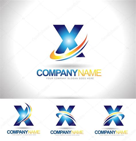 Letter X Logo Designs Stock Vector Twindesigner 92529114