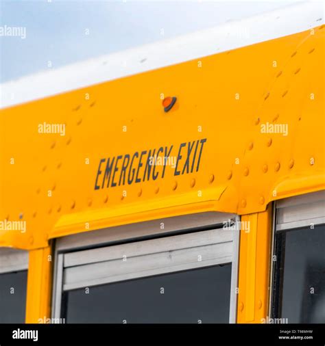Bus Emergency Exit Sign Hi Res Stock Photography And Images Alamy