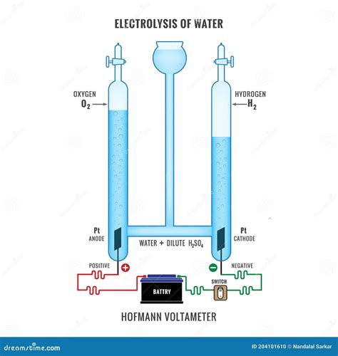 Diagram Showing Electrolysis Of Water Electrolysis Of Water