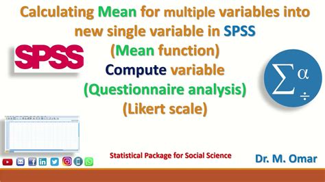 Calculating Mean For Multiple Variables Into New Single Variable In