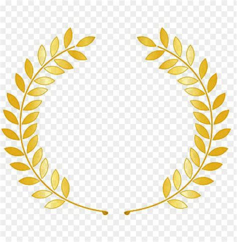 Laurel Wreath With Ribbon Laurel Wreath Gold Png Transparent With