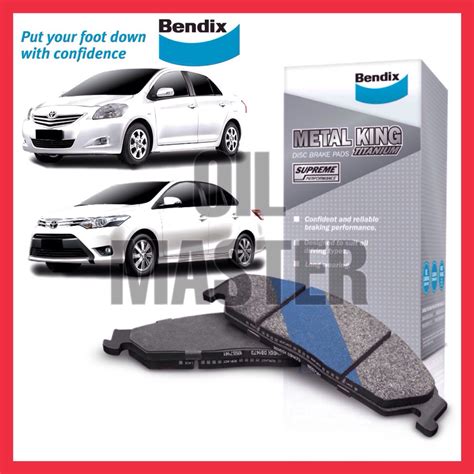 TOYOTA VIOS NCP93 NCP150 FRONT BENDIX METAL KING TITANIUM BRAKE PAD