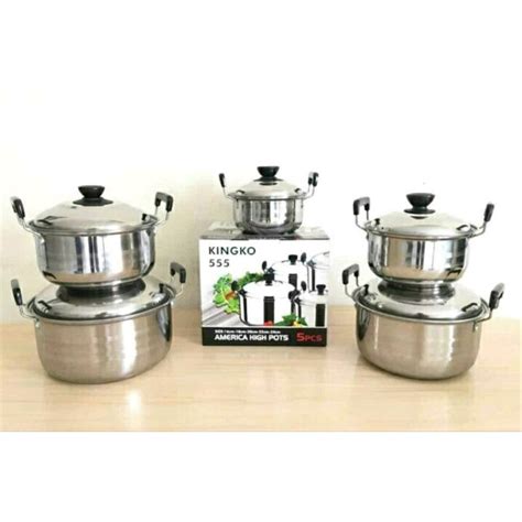 Jual Panci Set Kingko America High Pots Set Pcs Shopee Indonesia