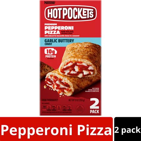 Hot Pockets Pepperoni Pizza Garlic Buttery Crust Frozen Snacks Pizza