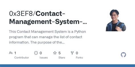 Github X Ef Contact Management System Project In Python This