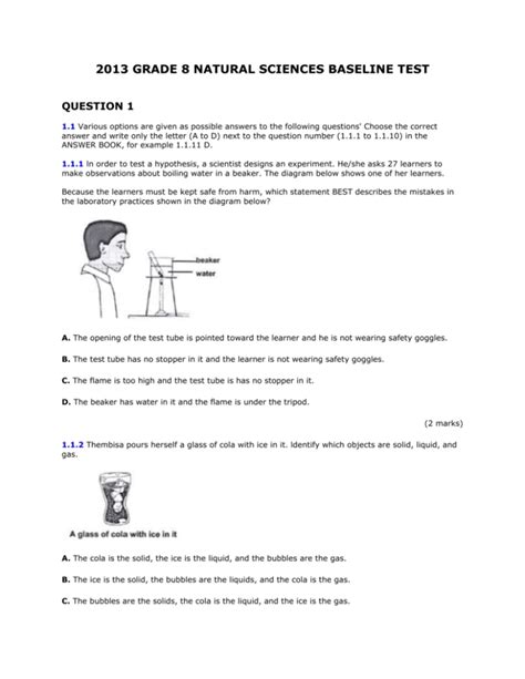 Grade Apa Science Worksheet