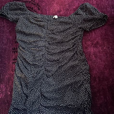 American Eagle Polka Dot Ruched Dress Super Cute To Depop