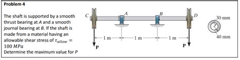 Answered Problem A B The Shaft Is Supported By Bartleby