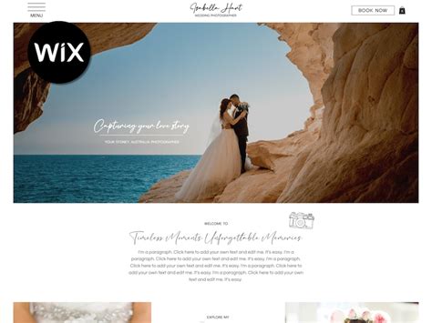 Photography Website Template Wix Design Photographer Website Wix Theme Wedding Photographer Boho ...