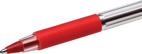 Bic Cristal Grip Ballpoint Pen Cap Model 1 Mm Box Of 20 Red Bigamart