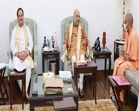 Amit Shah J P Nadda Adityanath Hold Meeting To Discuss Upcoming Polls