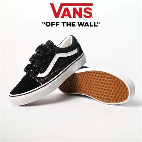 Jual Vans Old Skool Velcro Classic Black White Original Shopee Indonesia