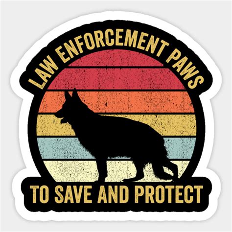 K9 Police Officer Police Dog Vintage Law Enforcement Paws K9