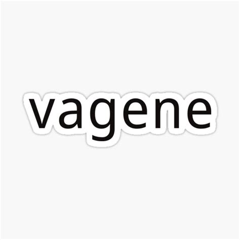 Vagene Sticker For Sale By Nutribe Redbubble