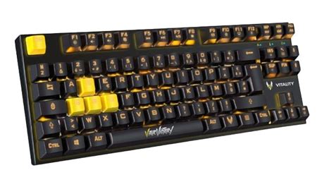 Clavier gaming mécanique filaire Azerty Vitality Red TKL Noir et jaune