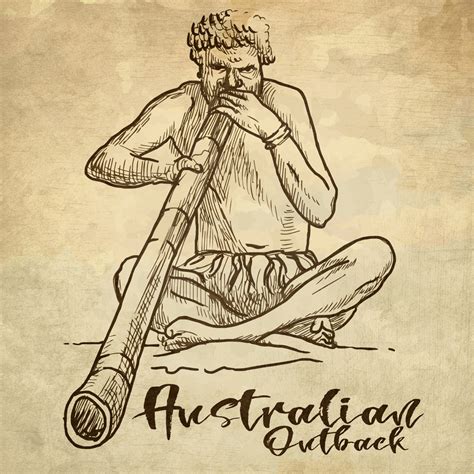 Australian Outback Native Spirit Aboriginal Traditional Didgeridoo