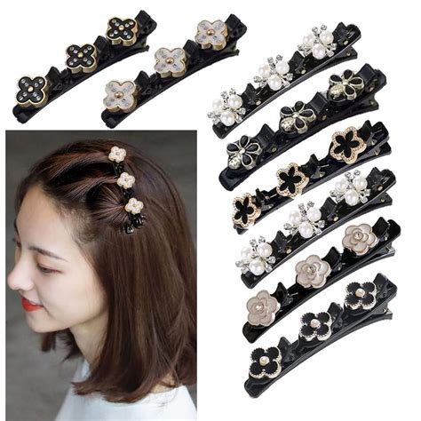 Amazon GICEY 8pcs Braided Hair Clips For Women Sparkling Crystal